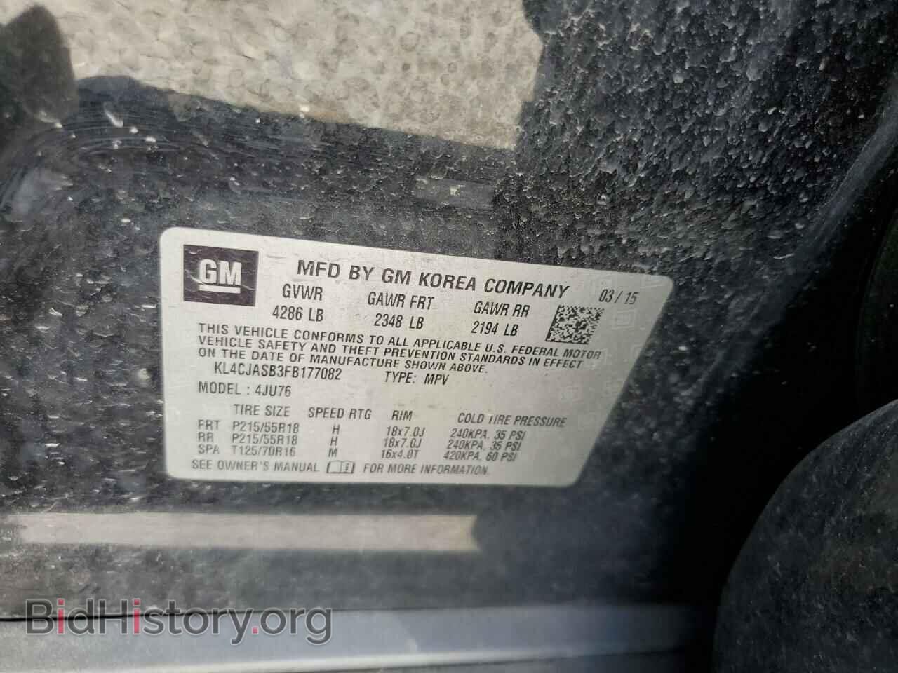 2015 BUICK ENCORE - VIN: KL4CJASB3FB177082 - Фото 13