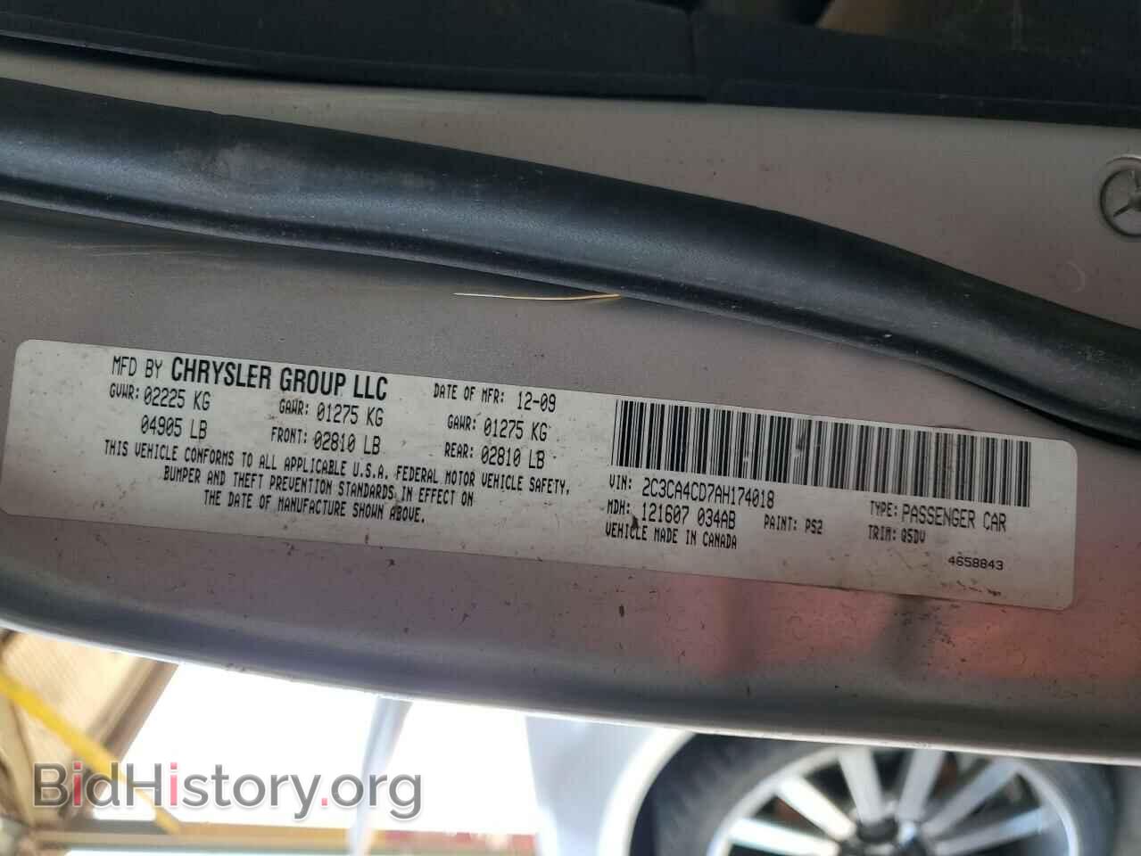2010 CHRYSLER 300 - VIN: 2C3CA4CD7AH174018 - Фото 12