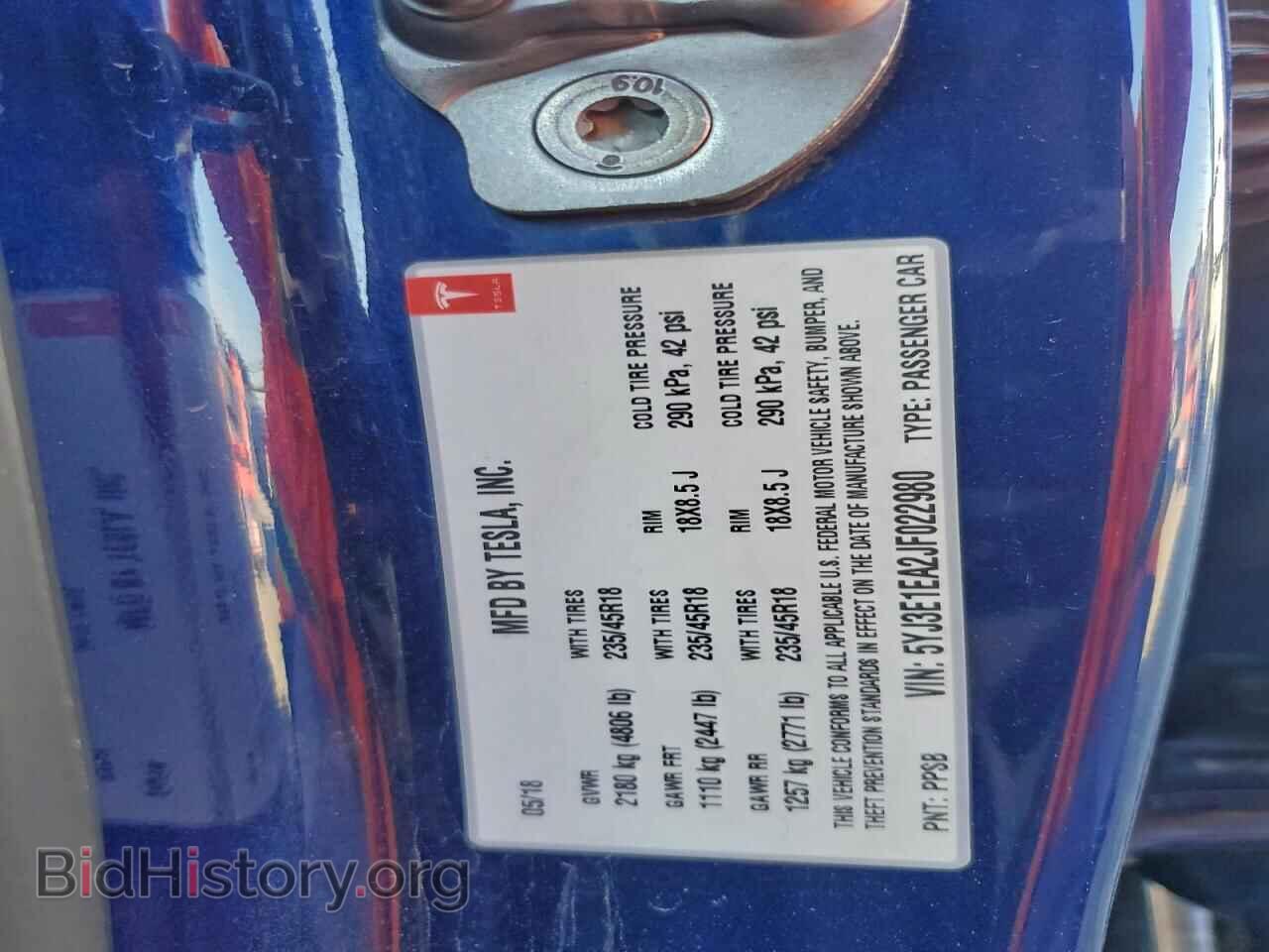 2018 TESLA MODEL 3 - VIN: 5YJ3E1EA2JF022980 - Photo 13