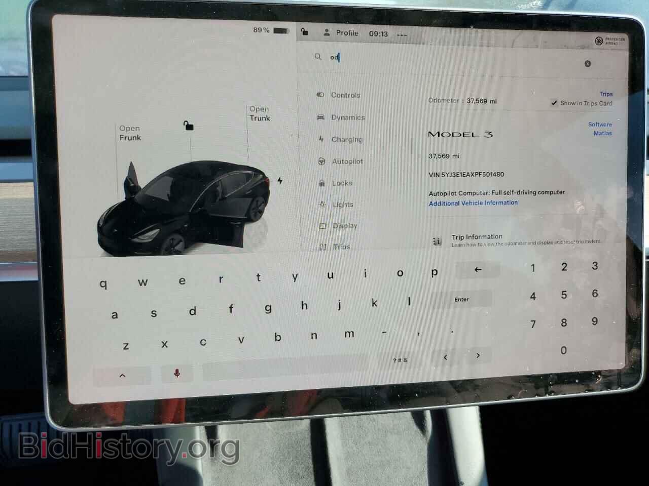 2023 TESLA MODEL 3 - VIN: 5YJ3E1EAXPF501480 - Фото 9