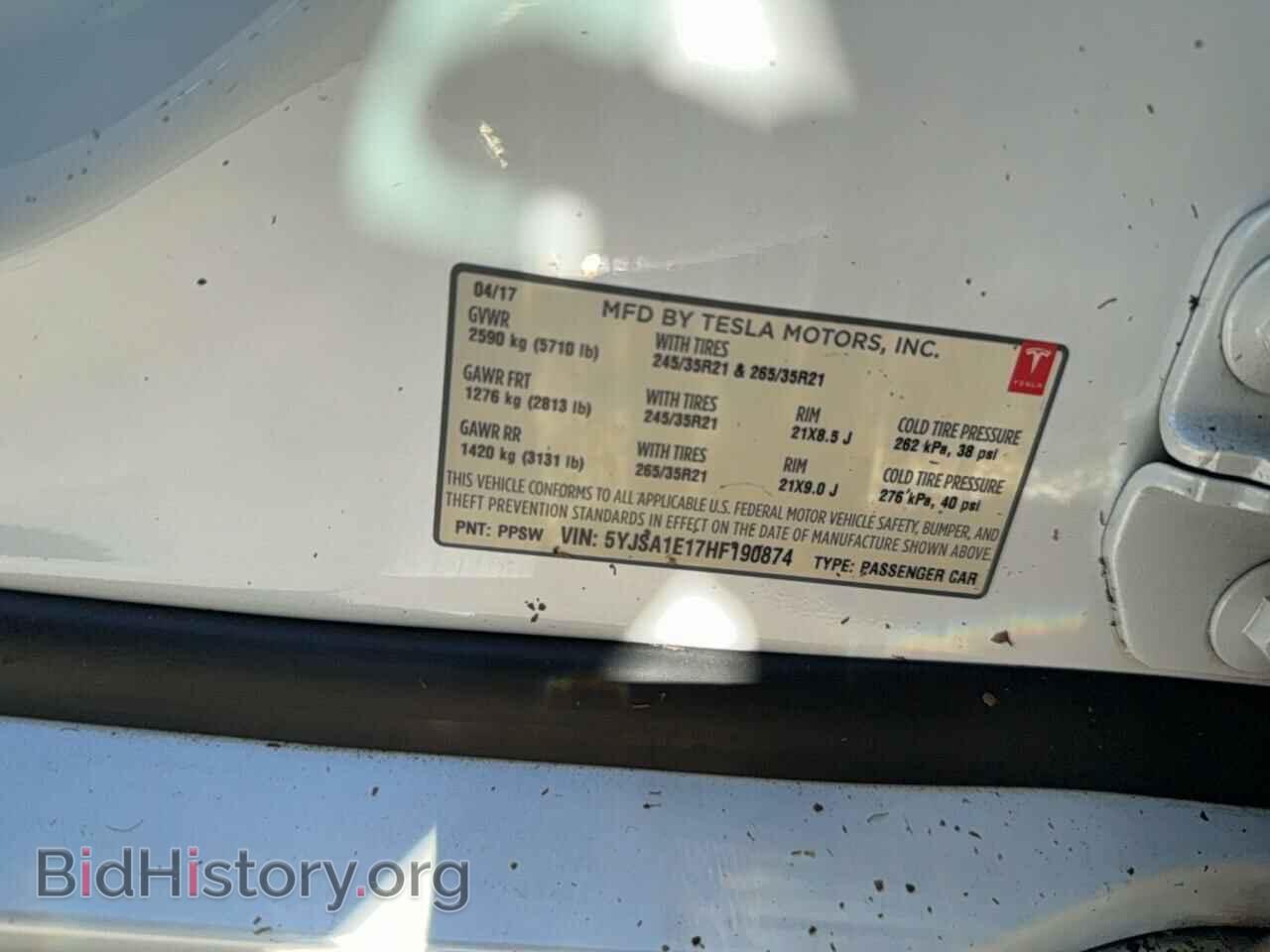 2017 TESLA MODEL S - VIN: 5YJSA1E17HF190874 - Photo 12