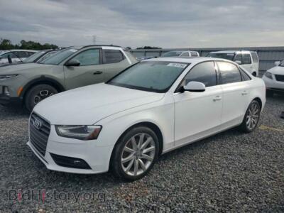 2013 Audi A4 Premium Plus, white — VIN WAUEFAFL7DN049746, Copart