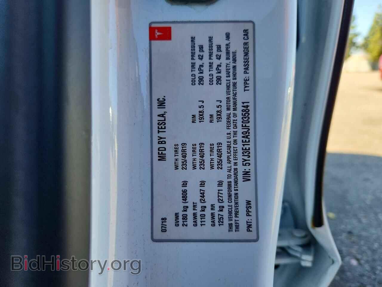 2018 TESLA MODEL 3 - VIN: 5YJ3E1EA9JF035841 - Photo 13