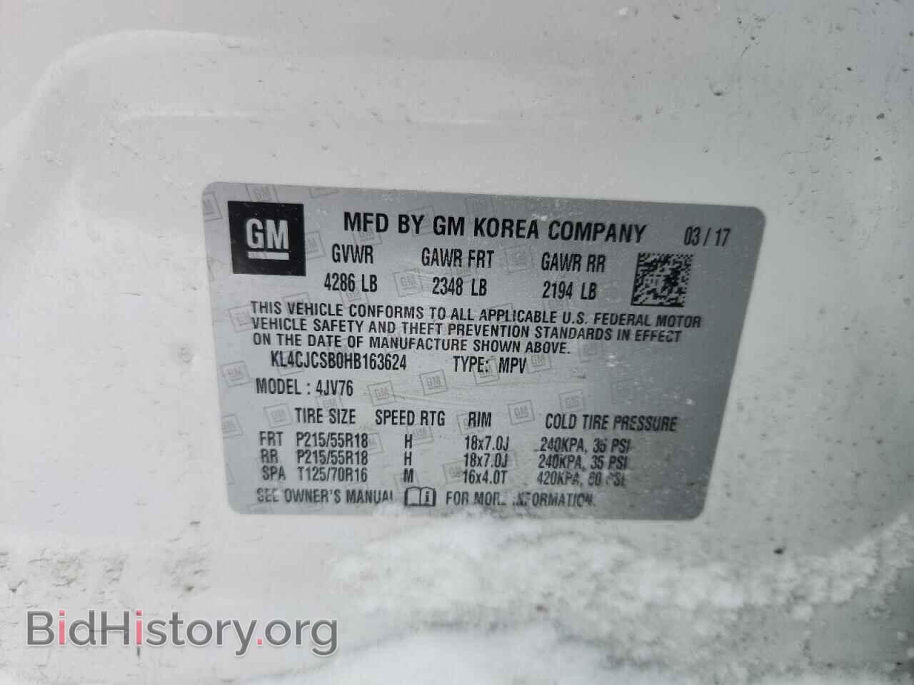 2017 BUICK ENCORE - VIN: KL4CJCSB0HB163624 - Фото 13