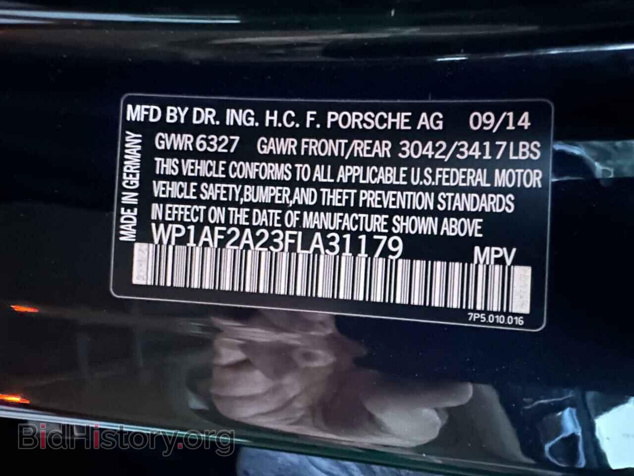 2015 PORSCHE CAYENNE - VIN: WP1AF2A23FLA31179 - Фото 10
