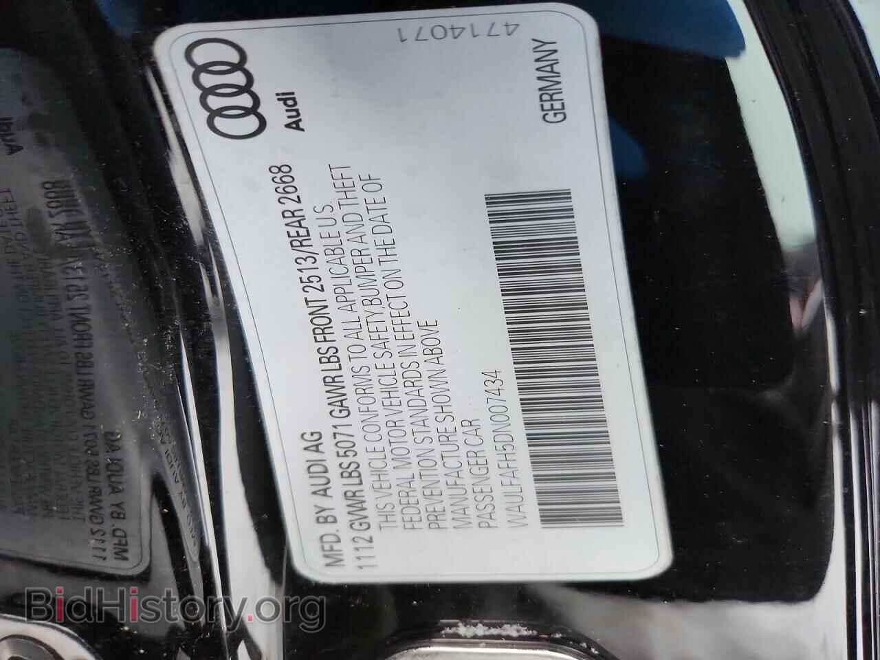 2013 AUDI A5 - VIN: WAULFAFH5DN007434 - Фото 12