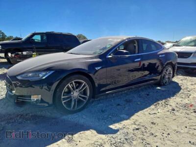 2014 Tesla MODEL S, blue — VIN 5YJSA1H10EFP55635, Copart