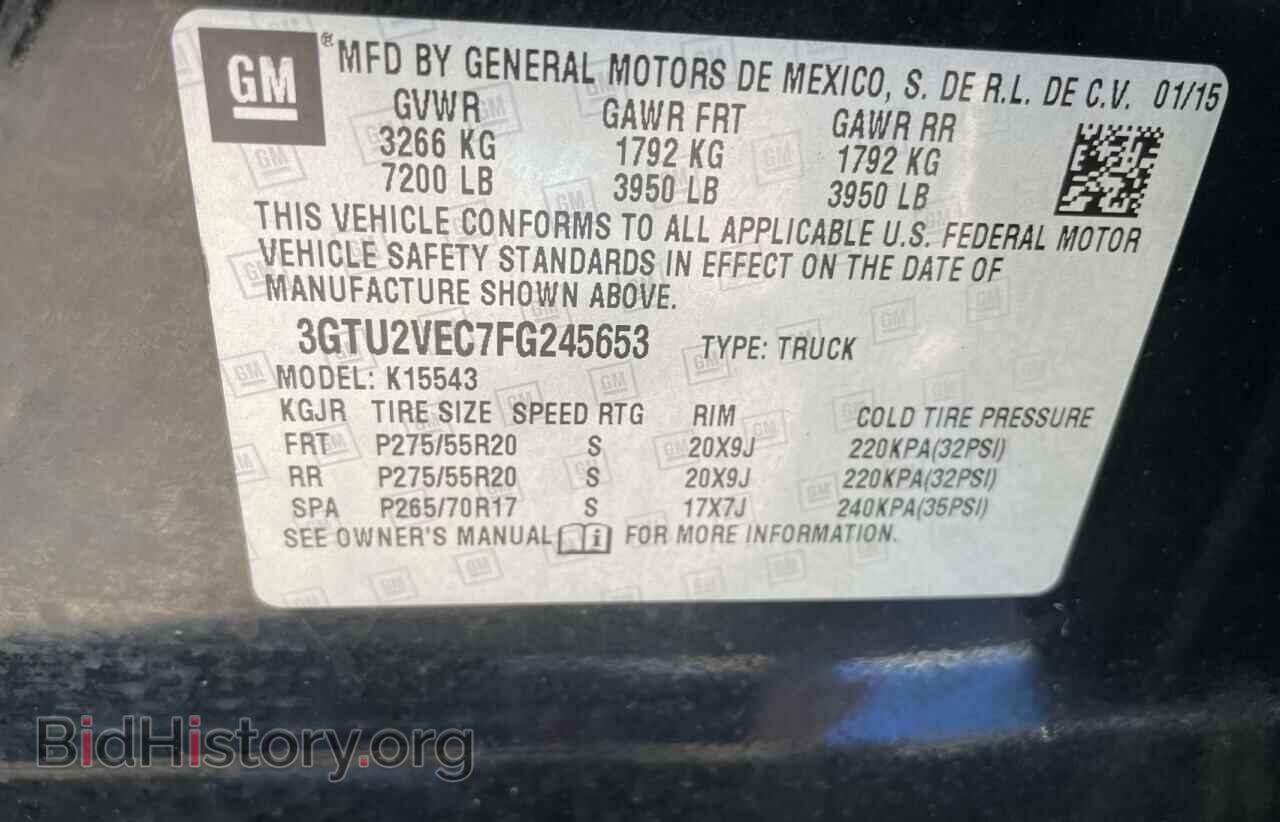 2015 GMC SIERRA - VIN: 3GTU2VEC7FG245653 - Фото 10