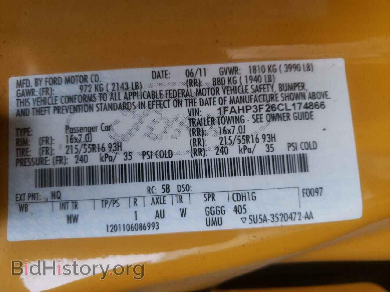 2012 FORD FOCUS - VIN: 1FAHP3F26CL174866 - Фото 13