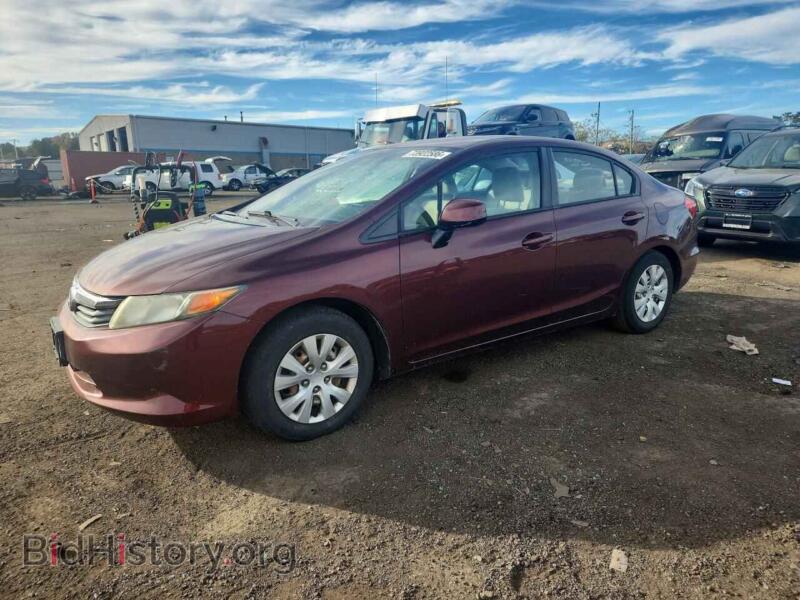 2012 Honda CIVIC LX (VIN 19XFB2E58CE058972) — фото 1 из 12, Copart, повреждение: крыша