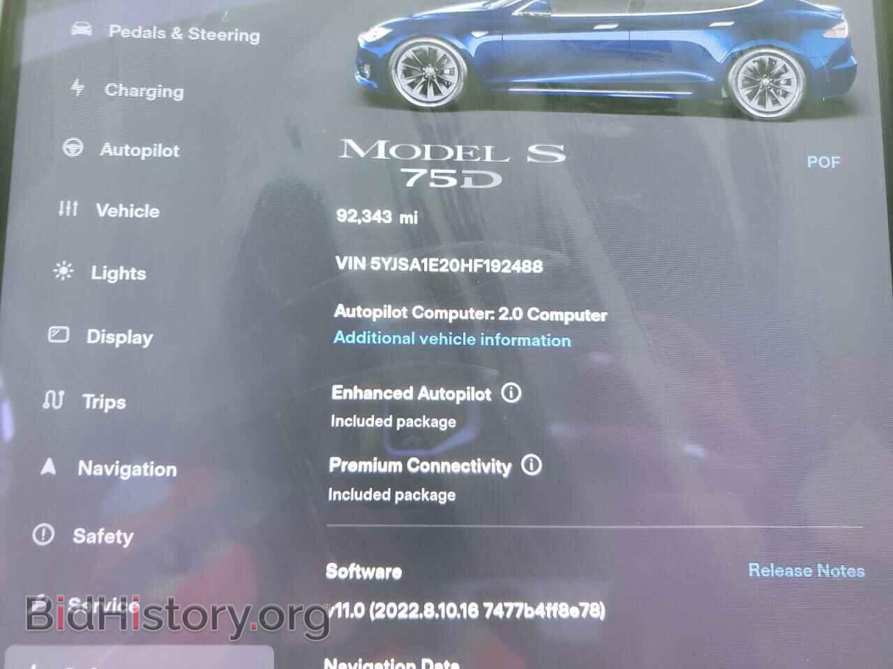 2017 TESLA MODEL S - VIN: 5YJSA1E20HF192488 - Photo 9