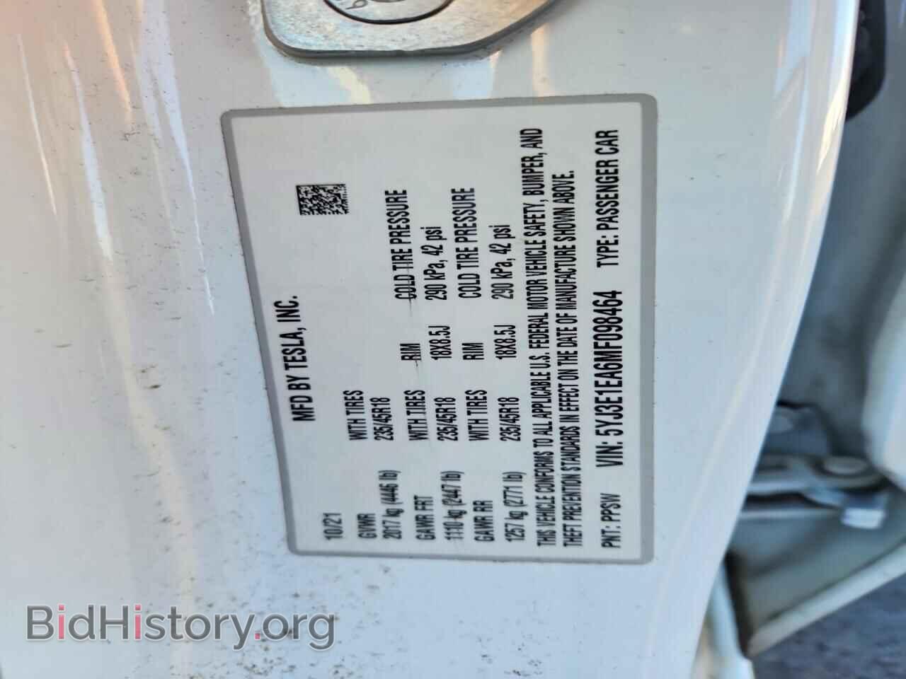 2021 TESLA MODEL 3 - VIN: 5YJ3E1EA6MF098464 - Photo 13