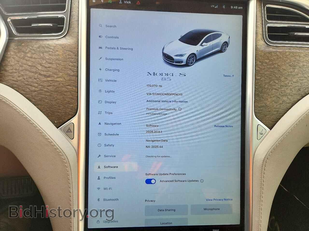 2013 TESLA MODEL S - VIN: 5YJSA1CN8DFP04313 - Фото 9