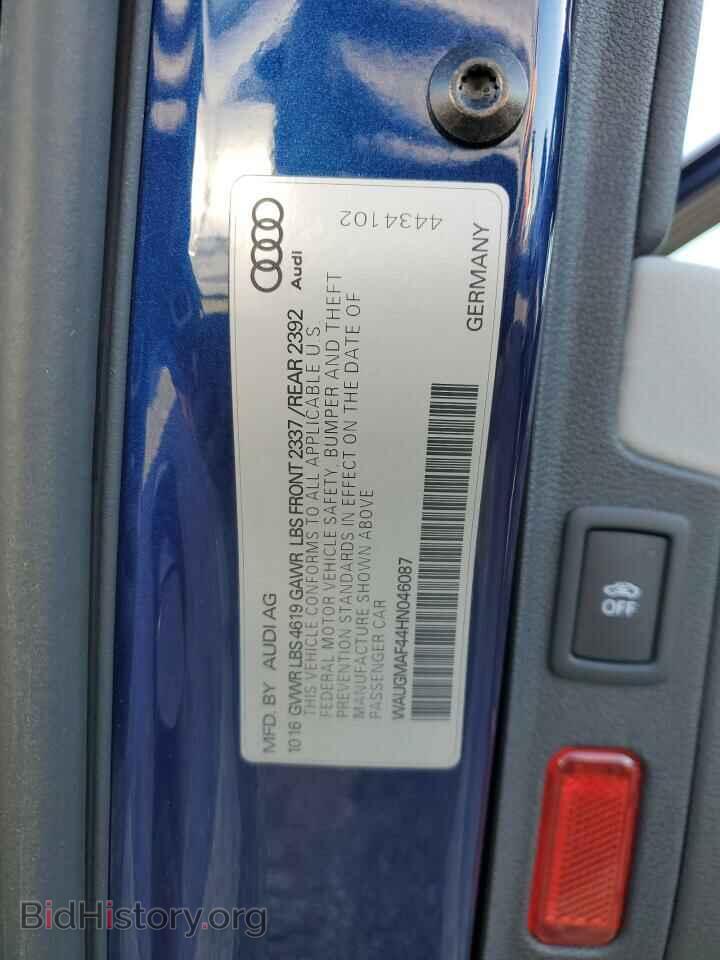 2017 AUDI A4 - VIN: WAUGMAF44HN046087 - Фото 12