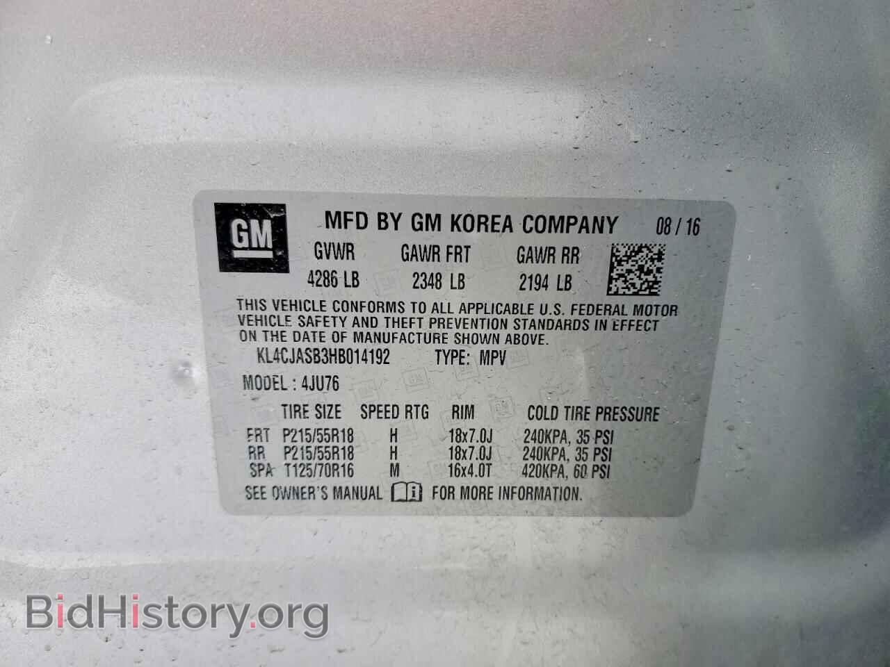 2017 BUICK ENCORE - VIN: KL4CJASB3HB014192 - Photo 13