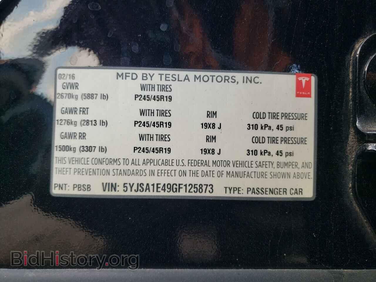 2016 TESLA MODEL S - VIN: 5YJSA1E49GF125873 - Photo 13