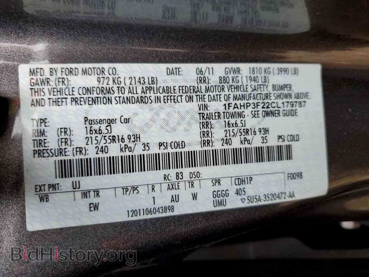2012 FORD FOCUS - VIN: 1FAHP3F22CL179787 - Photo 12