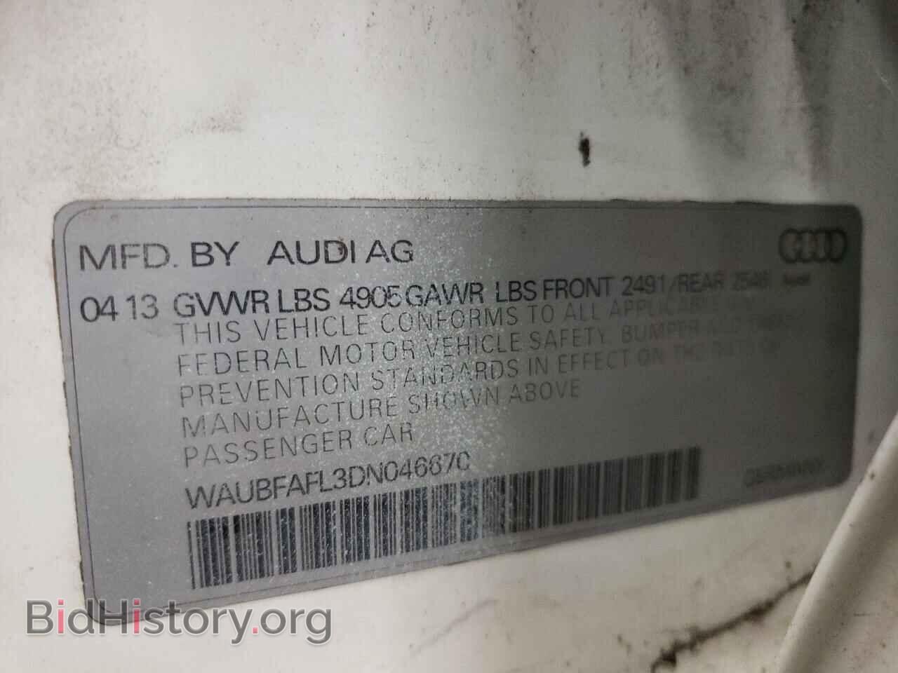 2013 AUDI A4 - VIN: WAUBFAFL3DN046670 - Фото 12