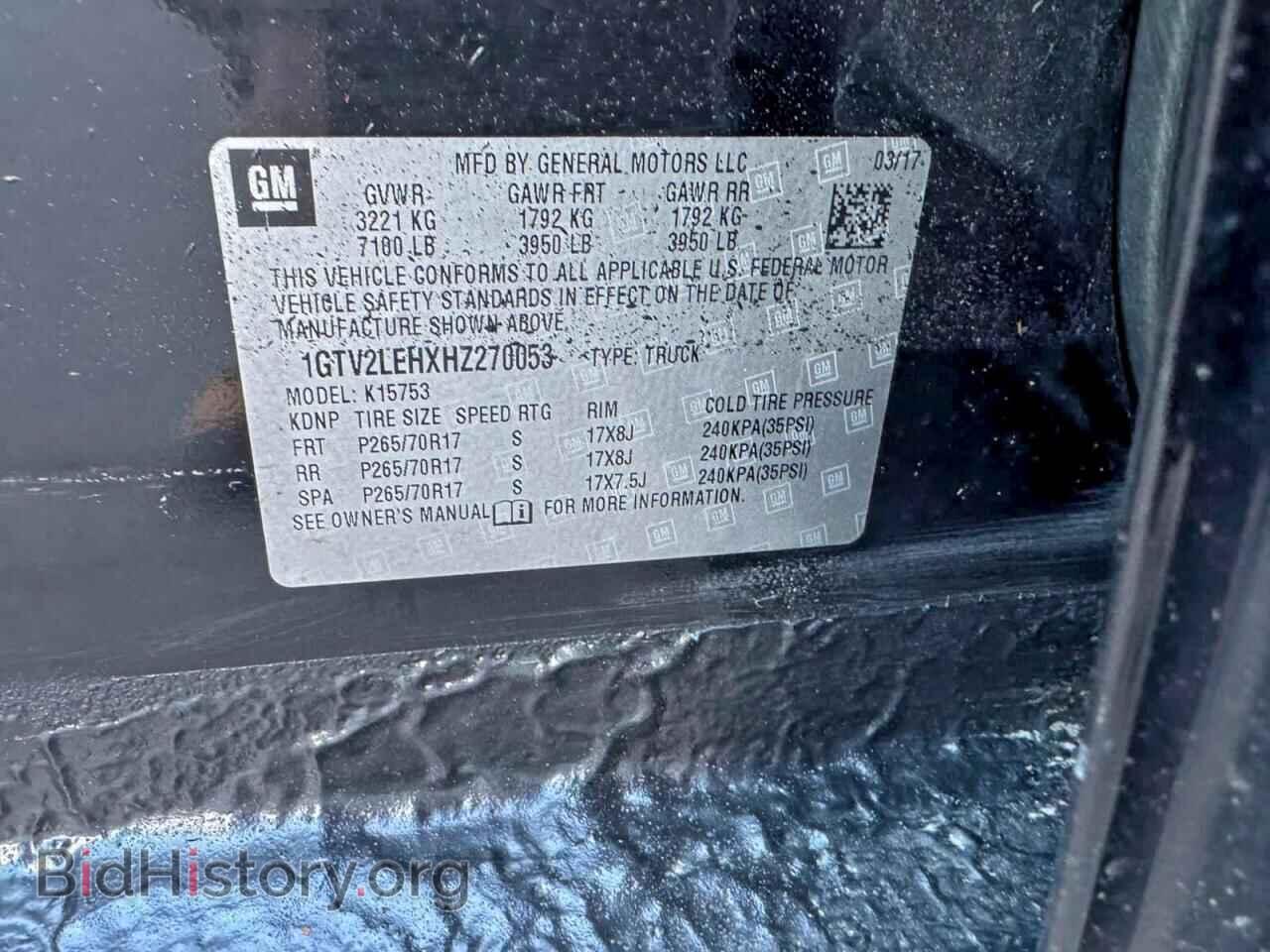 2017 GMC SIERRA - VIN: 1GTV2LEHXHZ270053 - Фото 12