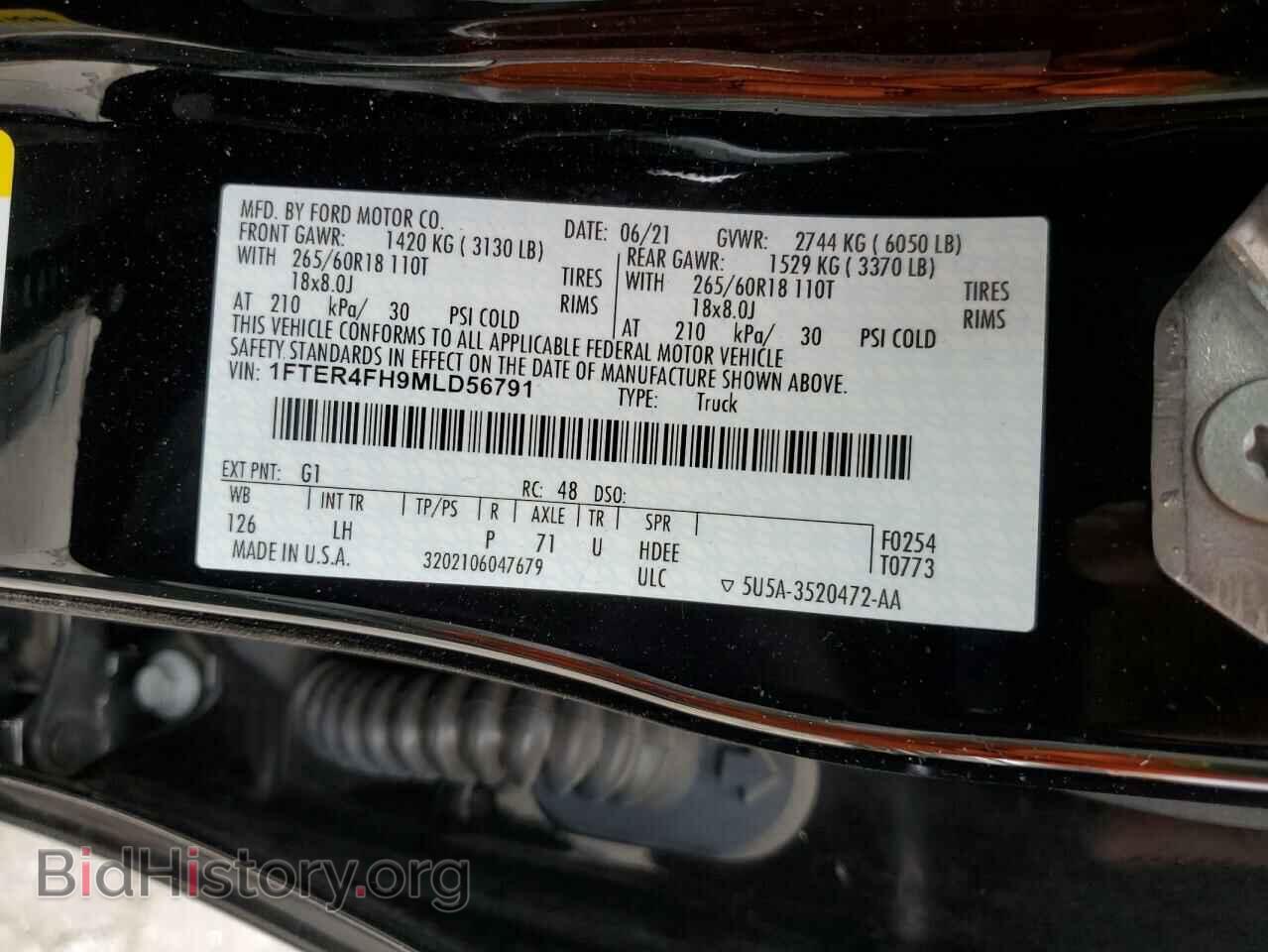 2021 FORD RANGER - VIN: 1FTER4FH9MLD56791 - Фото 12