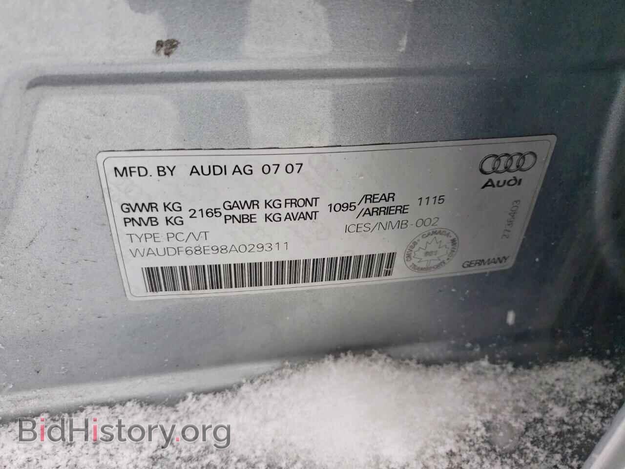 2008 AUDI A4 - VIN: WAUDF68E98A029311 - Фото 12
