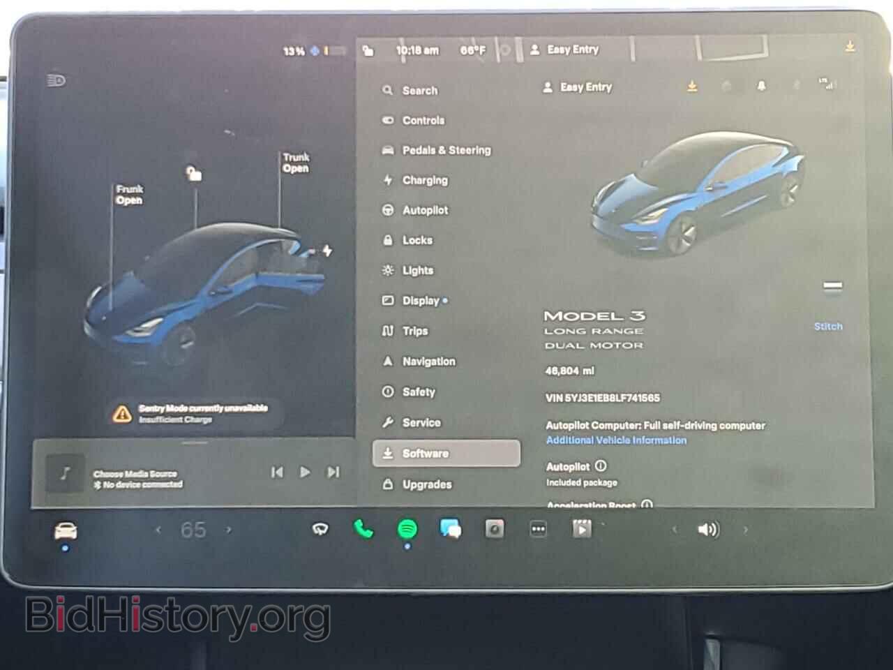 2020 TESLA MODEL 3 - VIN: 5YJ3E1EB8LF741565 - Фото 9