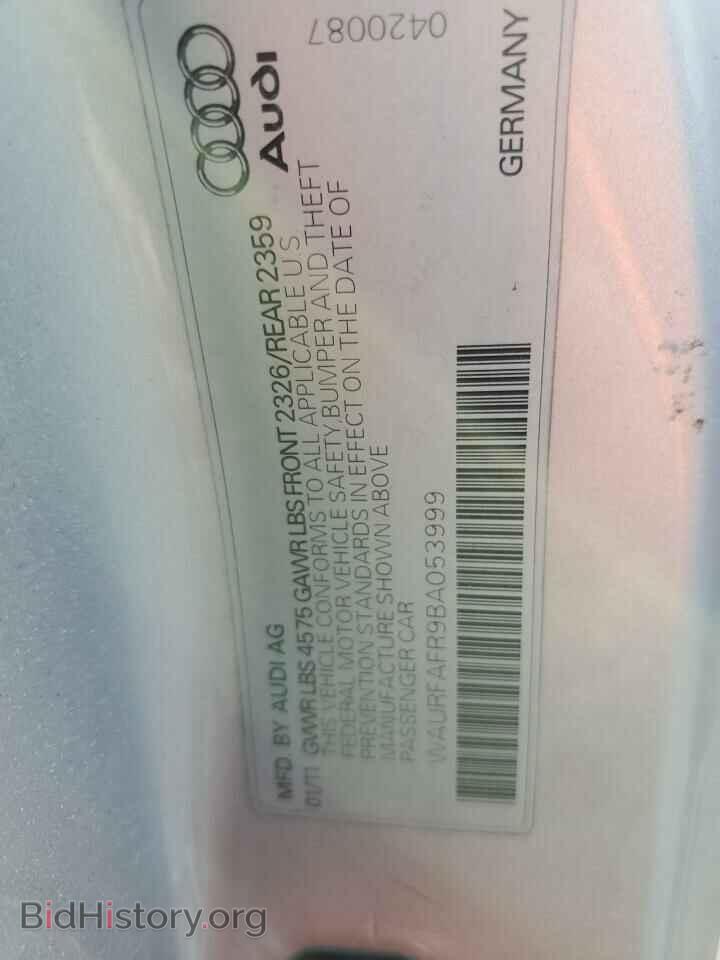 2011 AUDI A5 - VIN: WAURFAFR9BA053999 - Фото 12