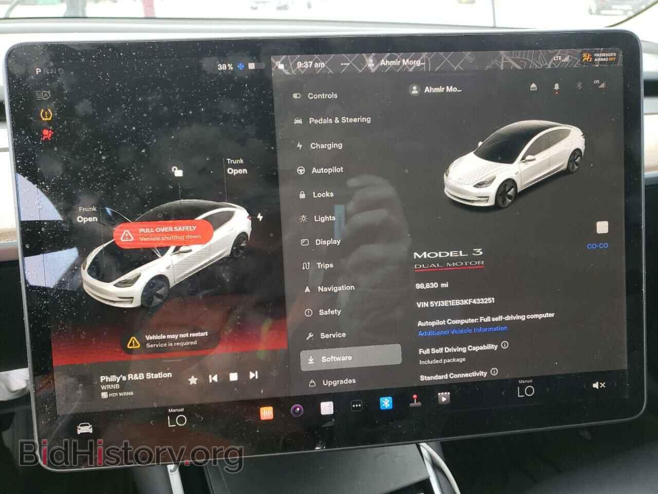 2019 TESLA MODEL 3 - VIN: 5YJ3E1EB3KF433251 - Фото 9