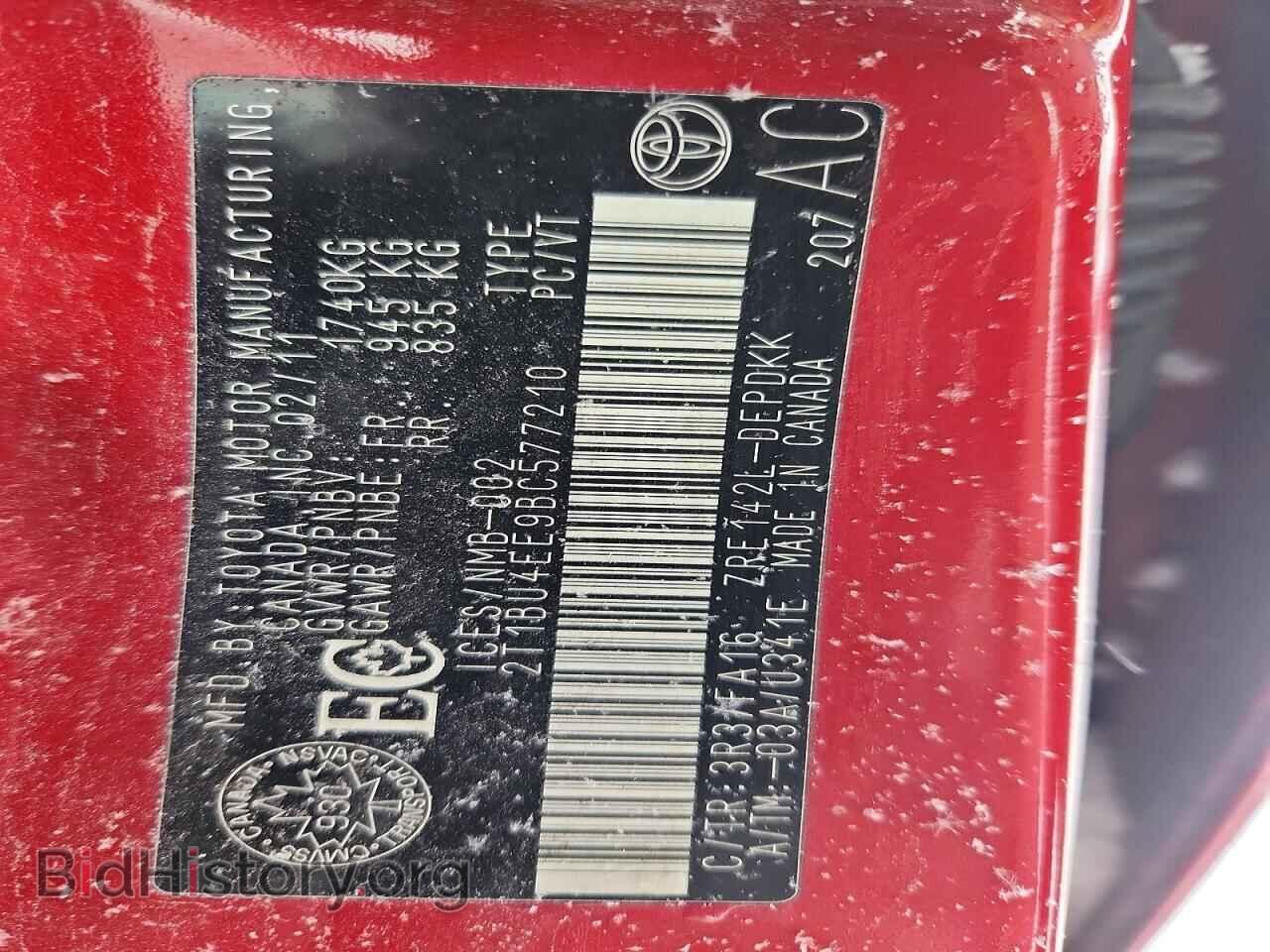 2011 TOYOTA COROLLA - VIN: 2T1BU4EE9BC577210 - Photo 12