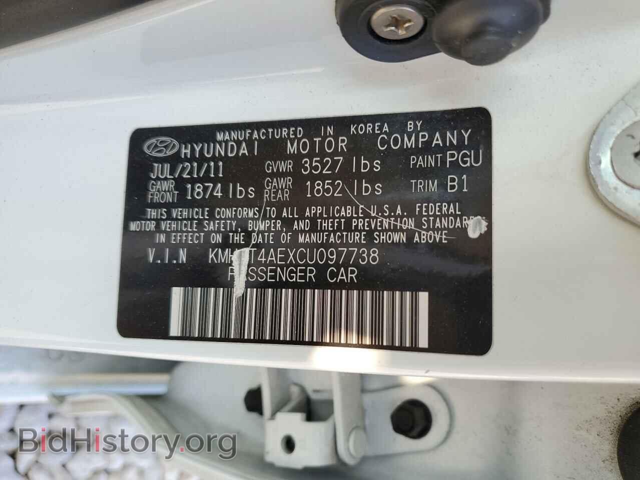 2012 HYUNDAI ACCENT - VIN: KMHCT4AEXCU097738 - Фото 12