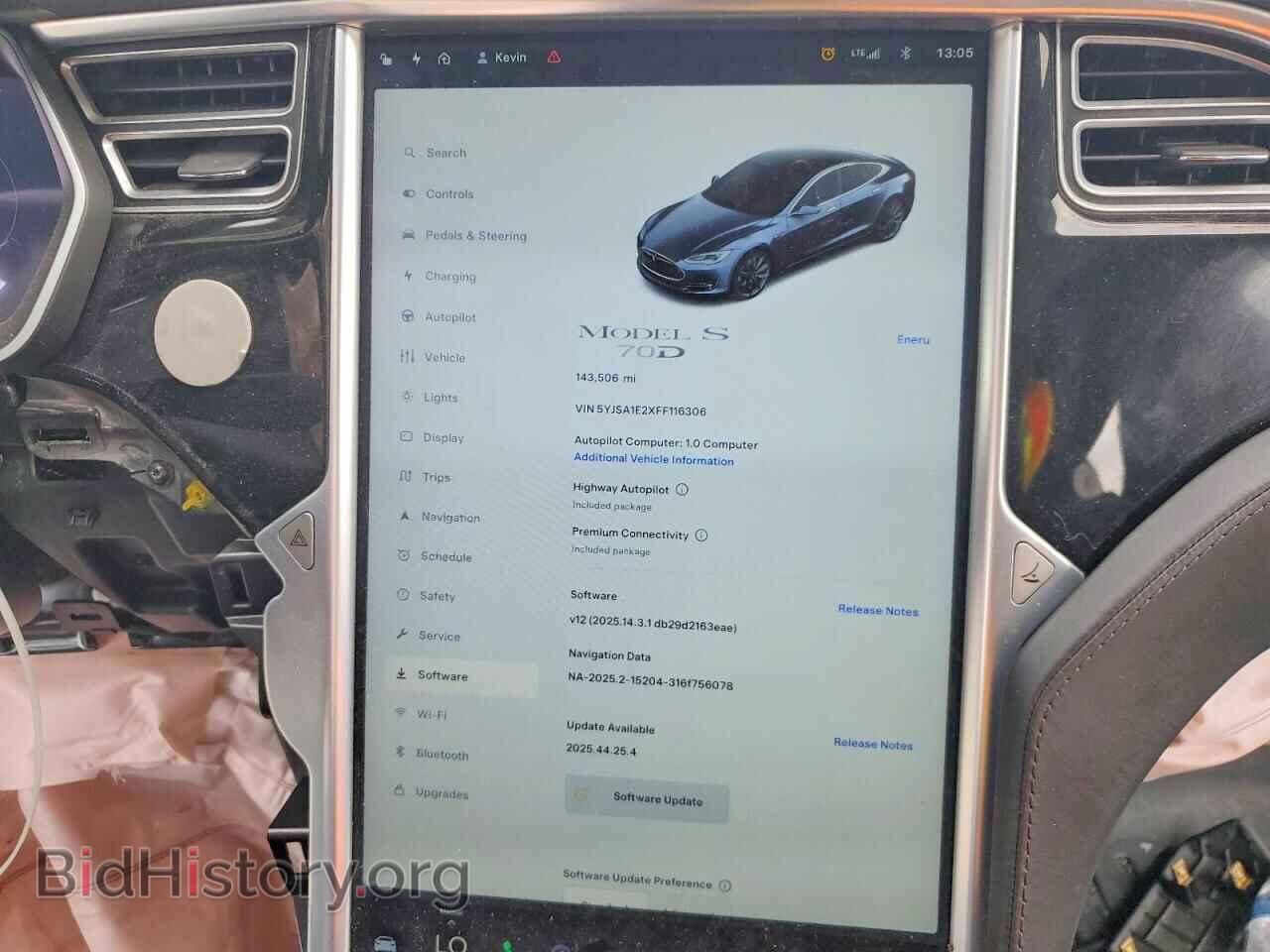 2015 TESLA MODEL S - VIN: 5YJSA1E2XFF116306 - Фото 9