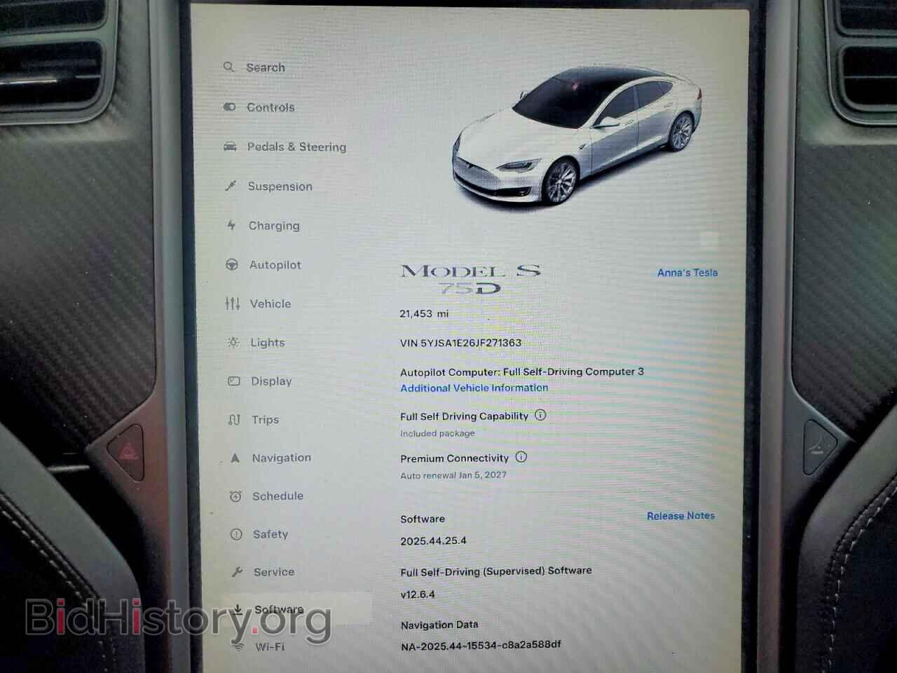 2018 TESLA MODEL S - VIN: 5YJSA1E26JF271363 - Фото 9