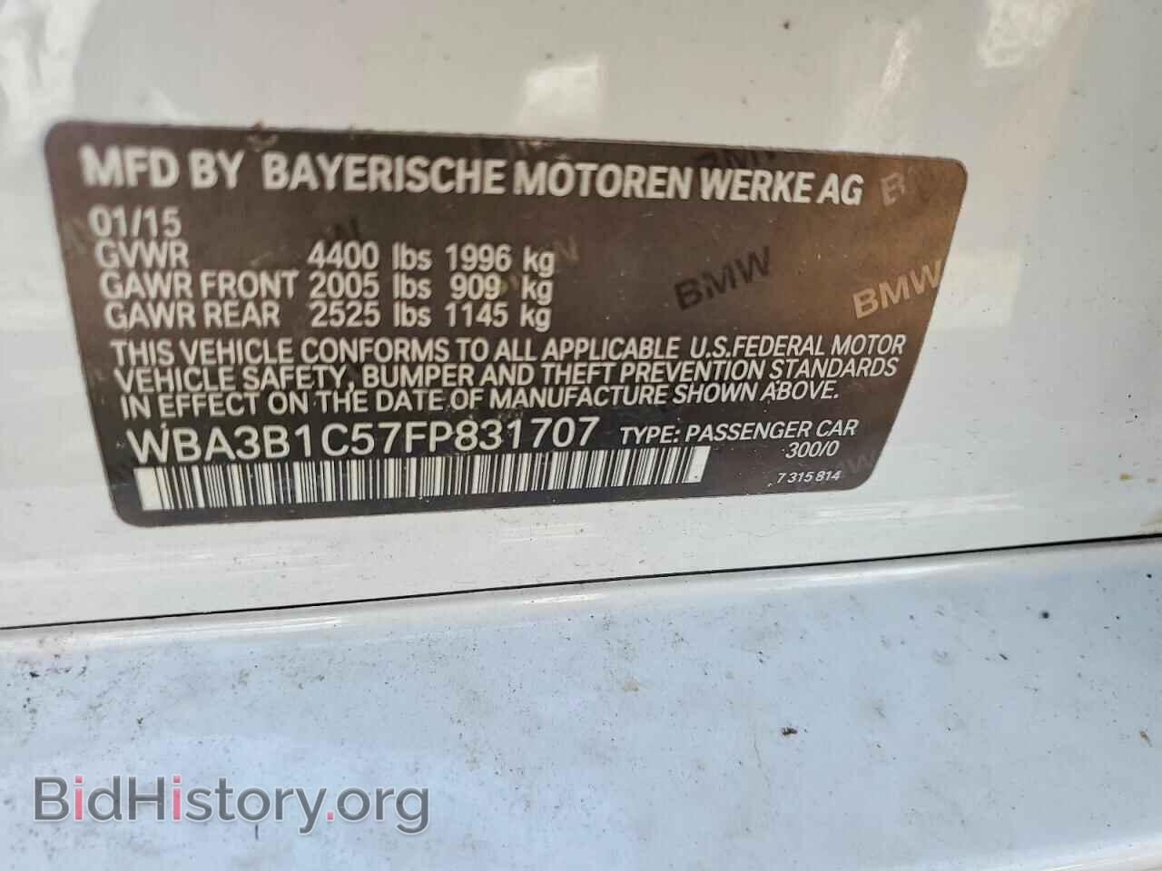 2015 BMW 3 SERIES - VIN: WBA3B1C57FP831707 - Фото 12