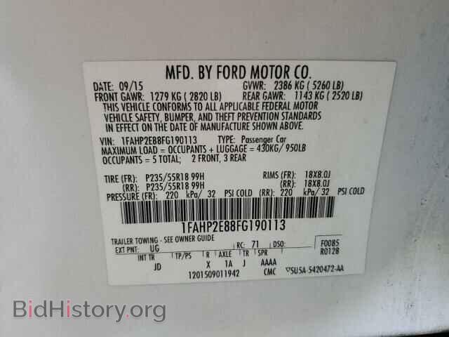 2015 FORD TAURUS - VIN: 1FAHP2E88FG190113 - Photo 12