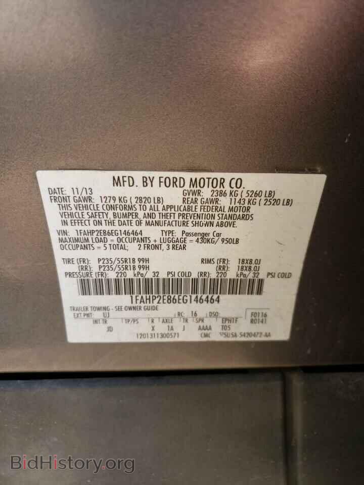 2014 FORD TAURUS - VIN: 1FAHP2E86EG146464 - Фото 12