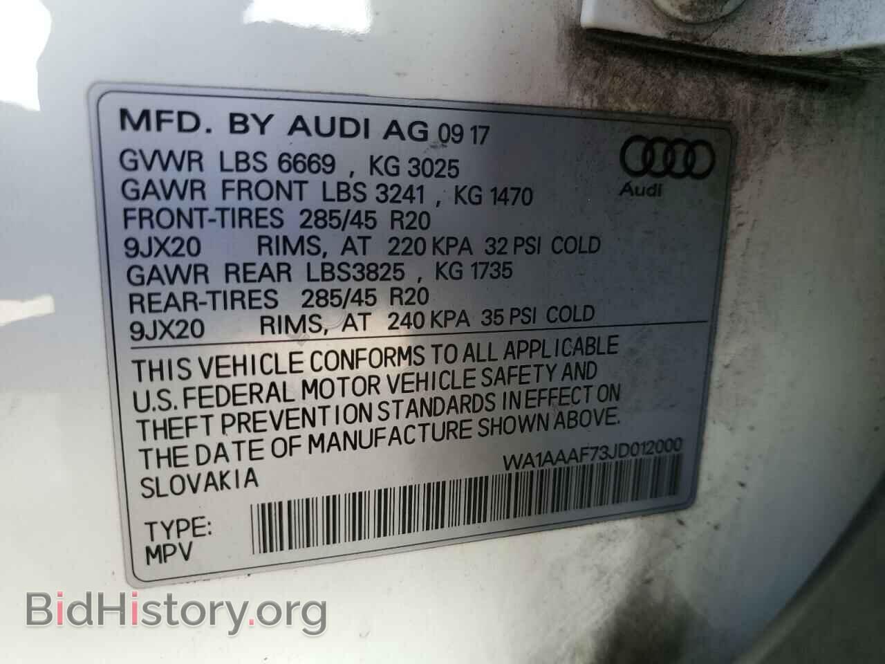 2018 AUDI Q7 - VIN: WA1AAAF73JD012000 - Photo 13
