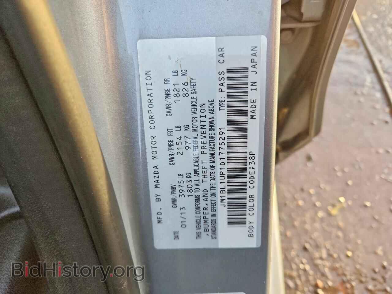 2013 MAZDA 3 - VIN: JM1BL1UP1D1775291 - Фото 12