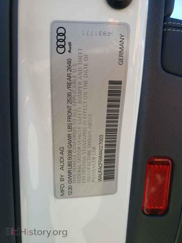 2021 AUDI A5 - VIN: WAUFACF56MA027003 - Фото 12