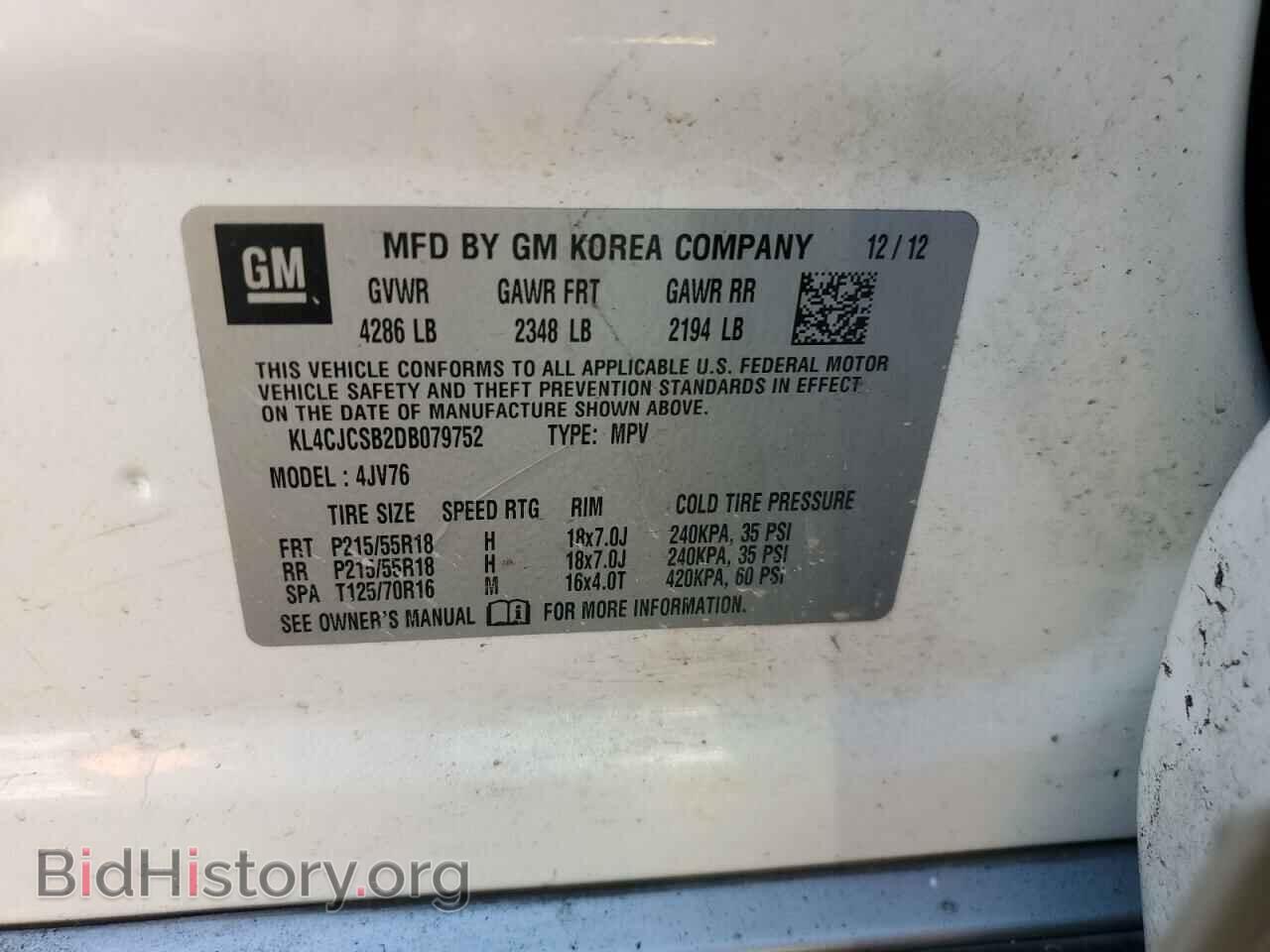 2013 BUICK ENCORE - VIN: KL4CJCSB2DB079752 - Photo 13