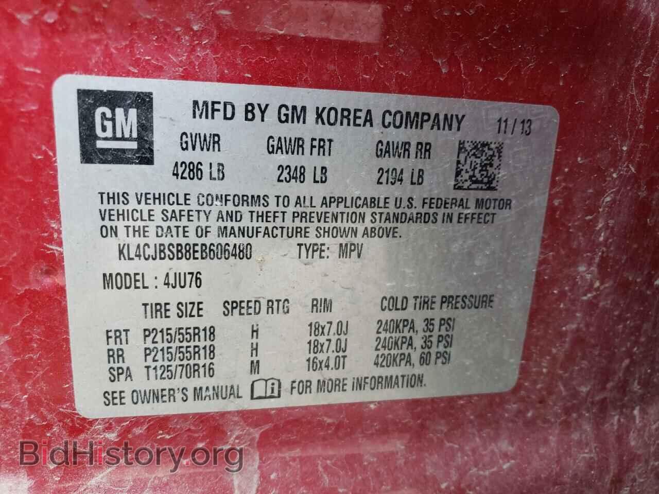 2014 BUICK ENCORE - VIN: KL4CJBSB8EB606480 - Photo 13