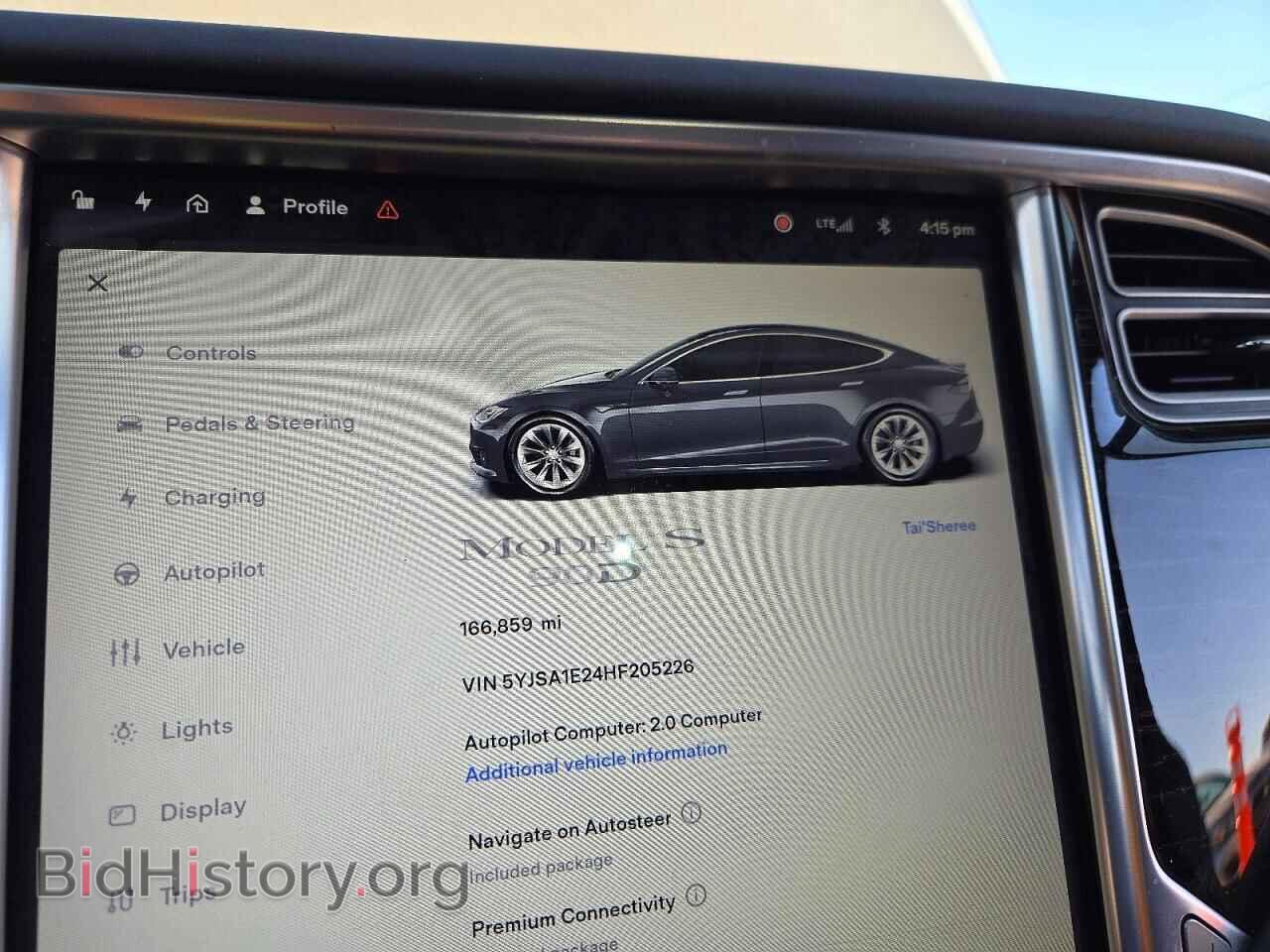 2017 Tesla MODEL S (VIN 5YJSA1E24HF205226) — photo 9 of 12