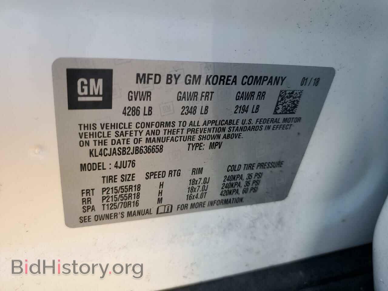 2018 BUICK ENCORE - VIN: KL4CJASB2JB636658 - Photo 12