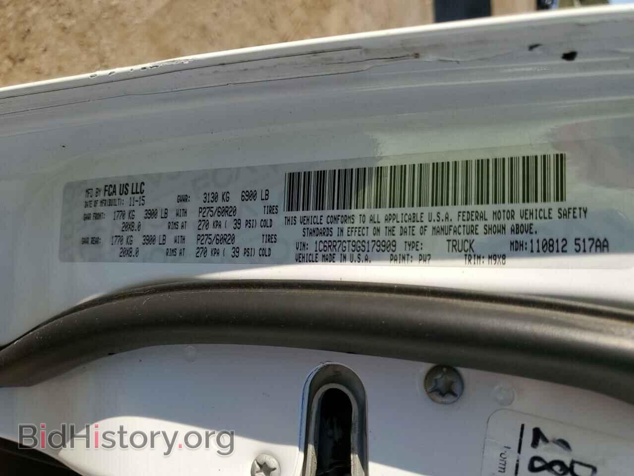 2016 RAM 1500 - VIN: 1C6RR7GT9GS179909 - Фото 12