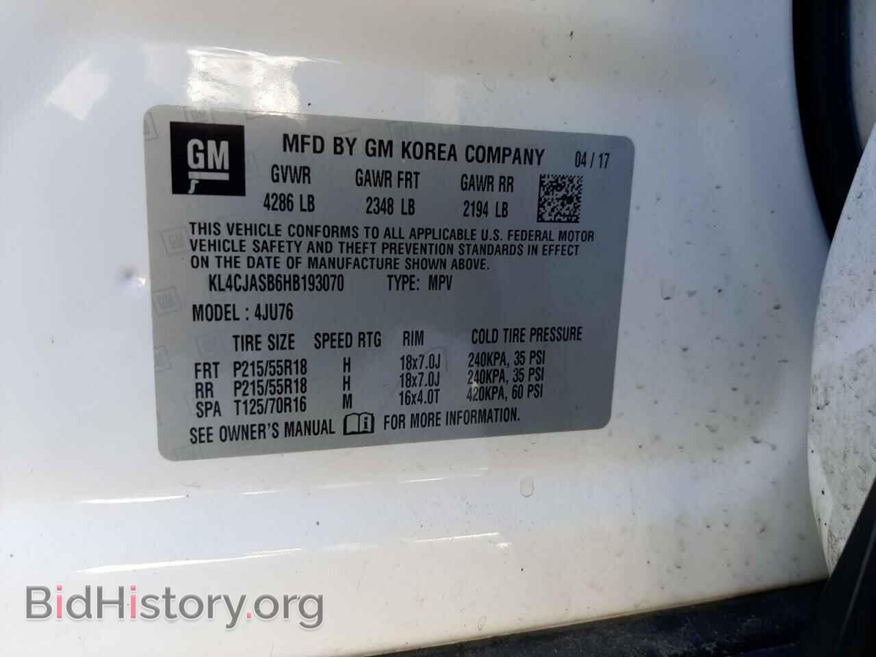 2017 BUICK ENCORE - VIN: KL4CJASB6HB193070 - Photo 13