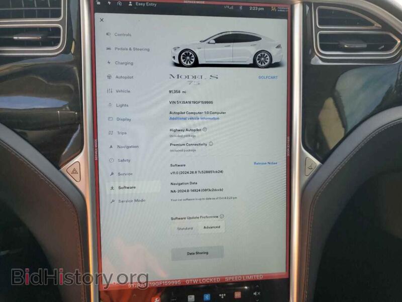 2016 Tesla MODEL S (VIN 5YJSA1E19GF159995) — photo 9 of 13