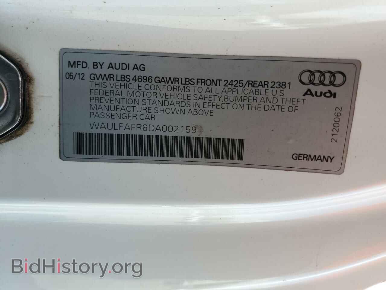 2013 AUDI A5 - VIN: WAULFAFR6DA002159 - Фото 13