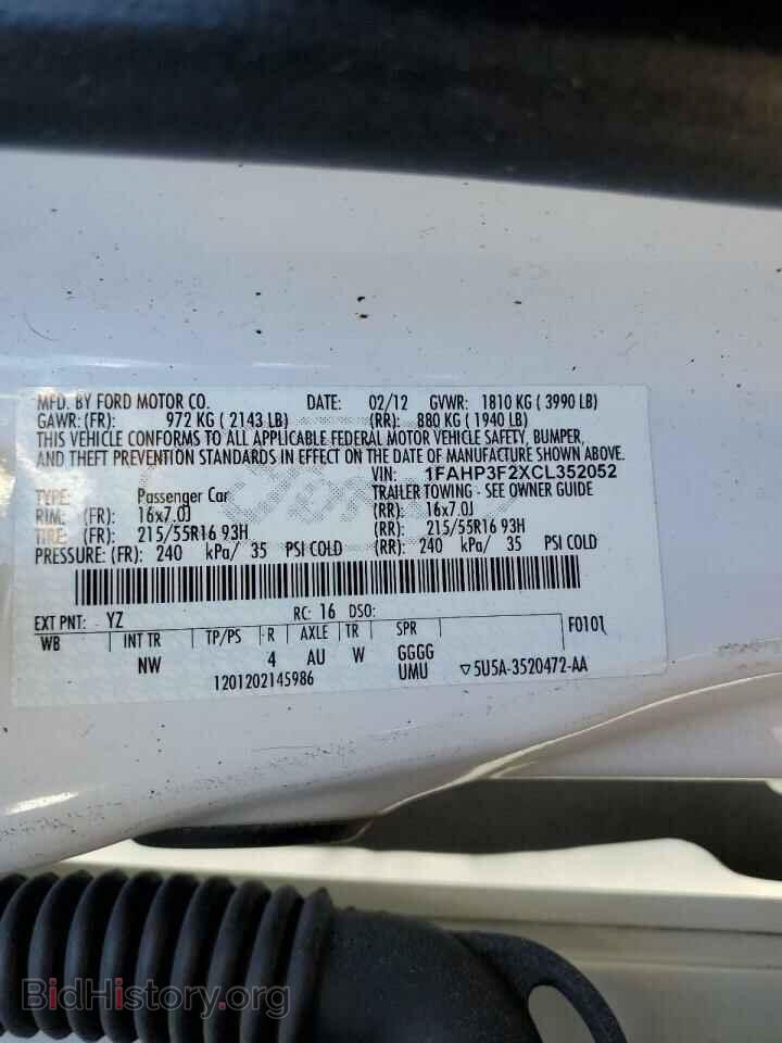 2012 FORD FOCUS - VIN: 1FAHP3F2XCL352052 - Photo 13