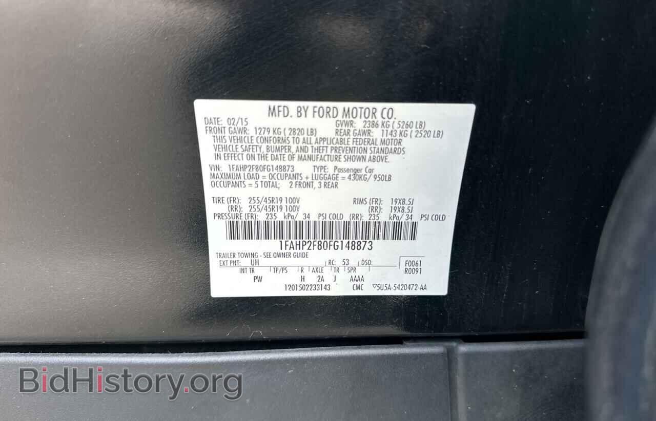 2015 FORD TAURUS - VIN: 1FAHP2F80FG148873 - Фото 10