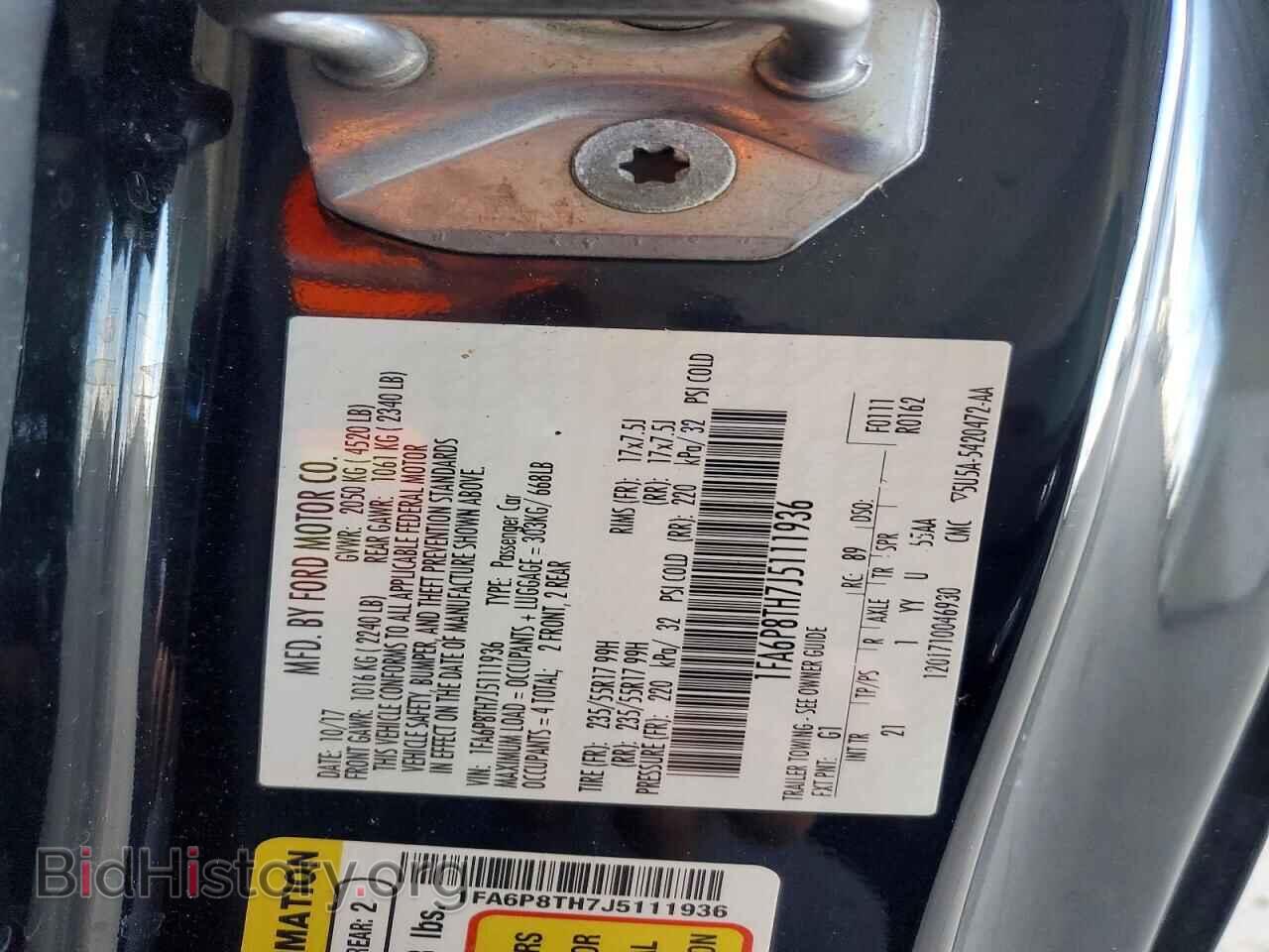 2018 FORD ALL Models - VIN: 1FA6P8TH7J5111936 - Фото 12