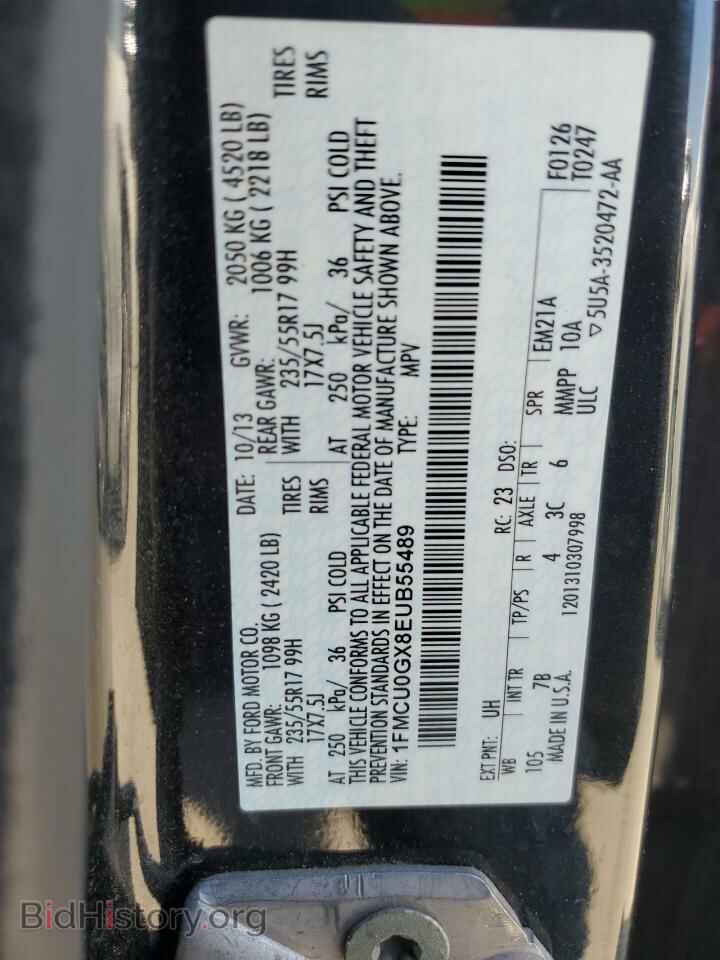2014 FORD ESCAPE - VIN: 1FMCU0GX8EUB55489 - Фото 13